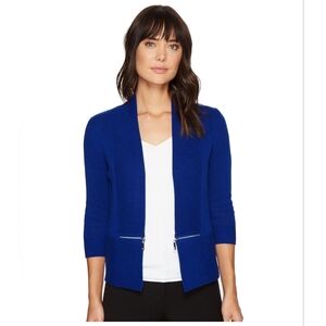 NWT Ivanka Trump Blue Open Front Cardigan Sweater Size XS